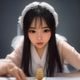 17c com吃瓜娱乐编辑小橙头像，年轻女性，活泼表情，娱乐八卦内容专家气质